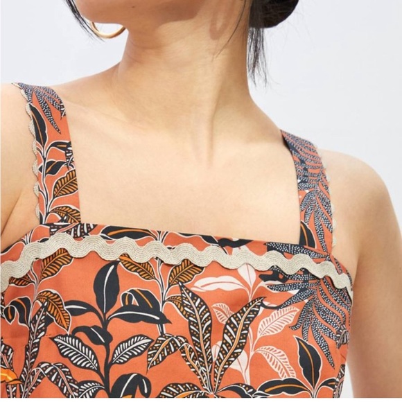 ✨ Anthropologie Flounced Midi Dress Sz S - Picture 5 of 8